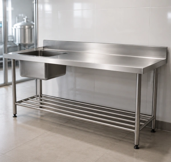 Pias de Inox — Bancadas com Cubas — J Inox Cozinhas